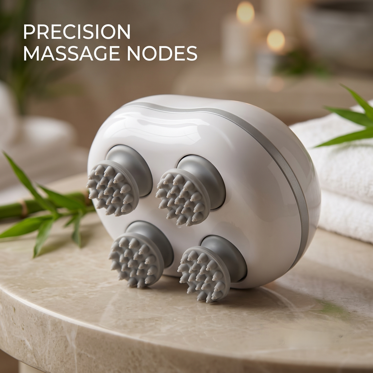Electric Scalp Massager USB Rechargeable with 4 Massage Heads