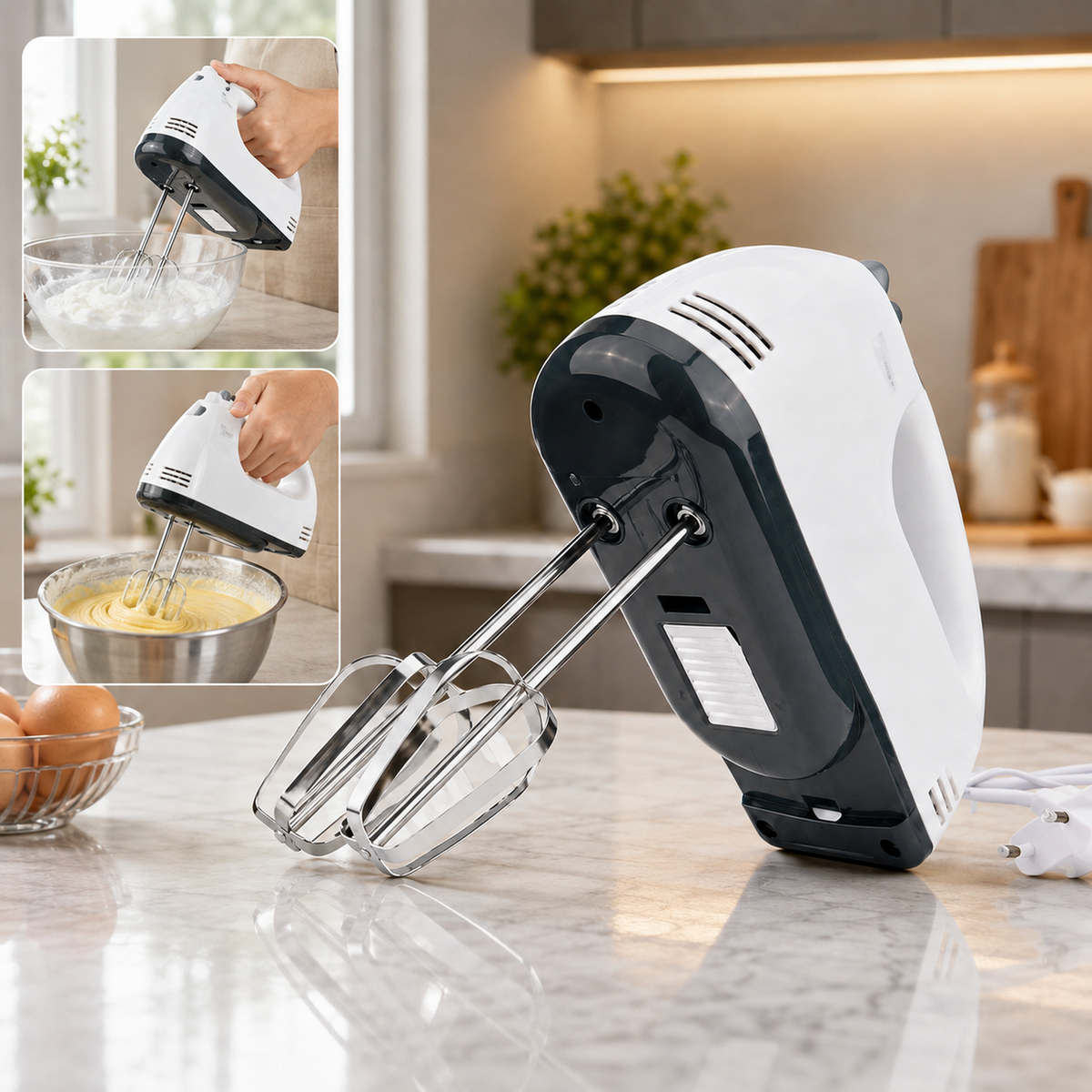 Electric Hand Mixer 7-Speed with Stainless Steel Attachments