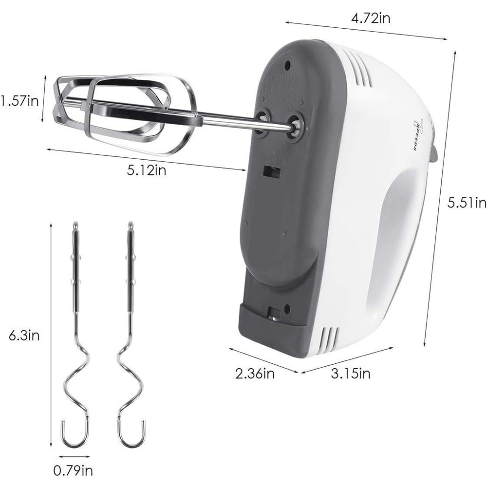 Electric Hand Mixer 7-Speed with Stainless Steel Attachments
