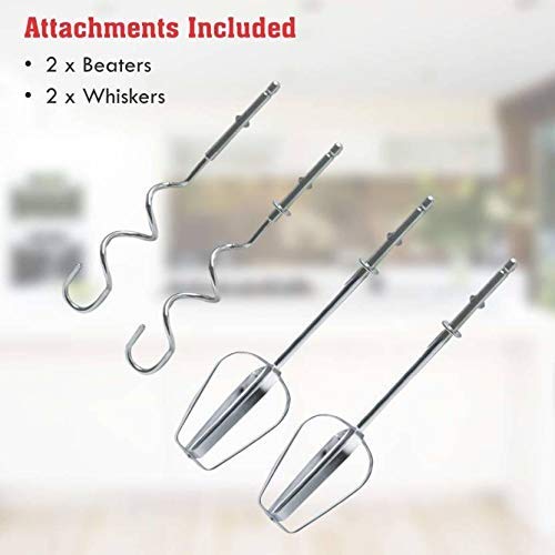 Electric Hand Mixer 7-Speed with Stainless Steel Attachments