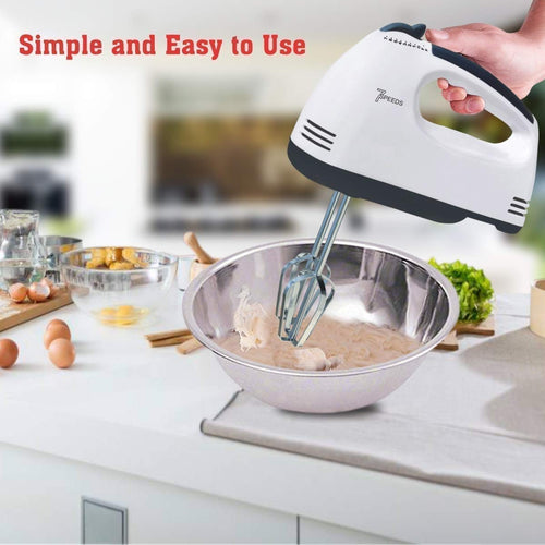 Electric Hand Mixer 7-Speed with Stainless Steel Attachments
